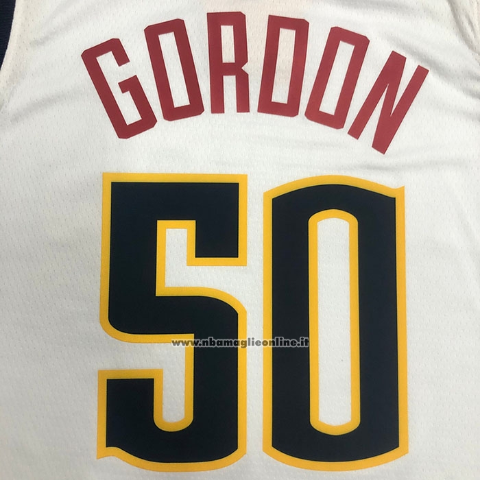 Maglia Denver Nuggets Aaron Gordon #50 Association 2021 Bianco